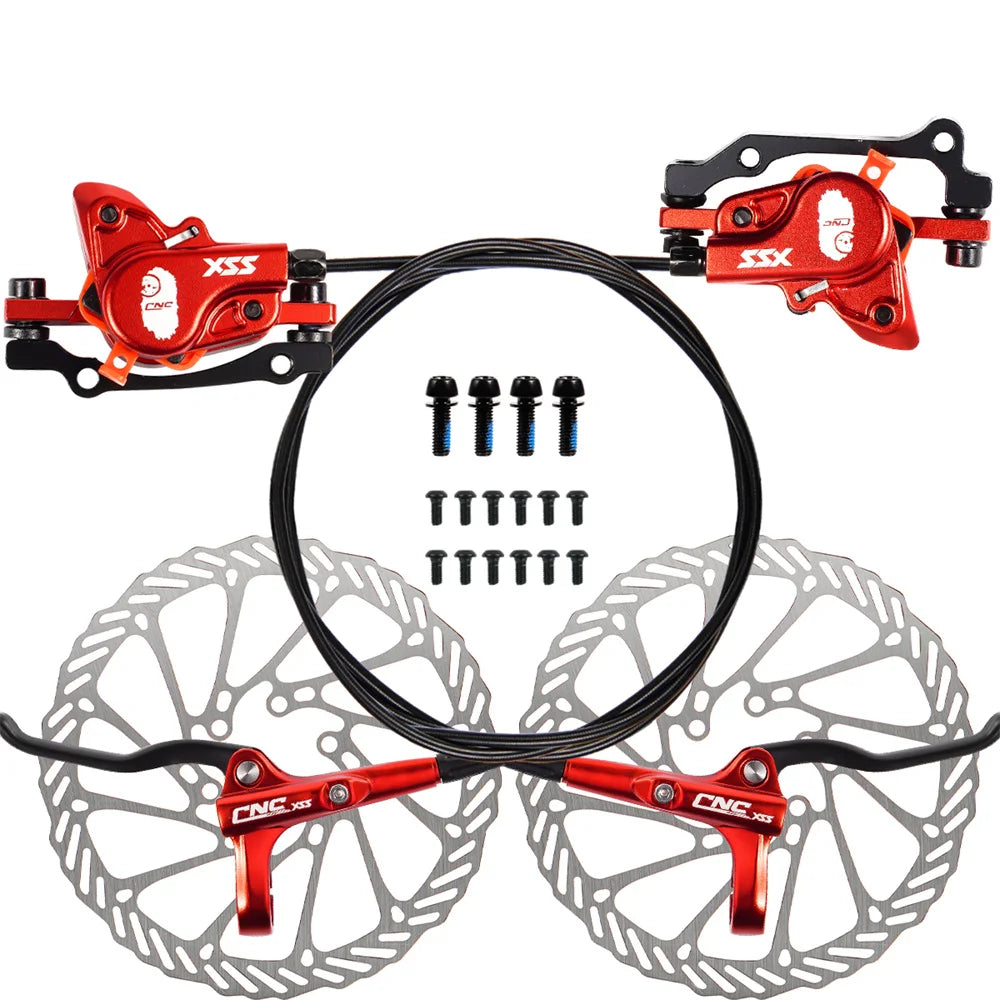 CNC XS990 Hydraulic MTB Disc Brake Set — Calipers, Levers & Rotors for Mountain Bikes