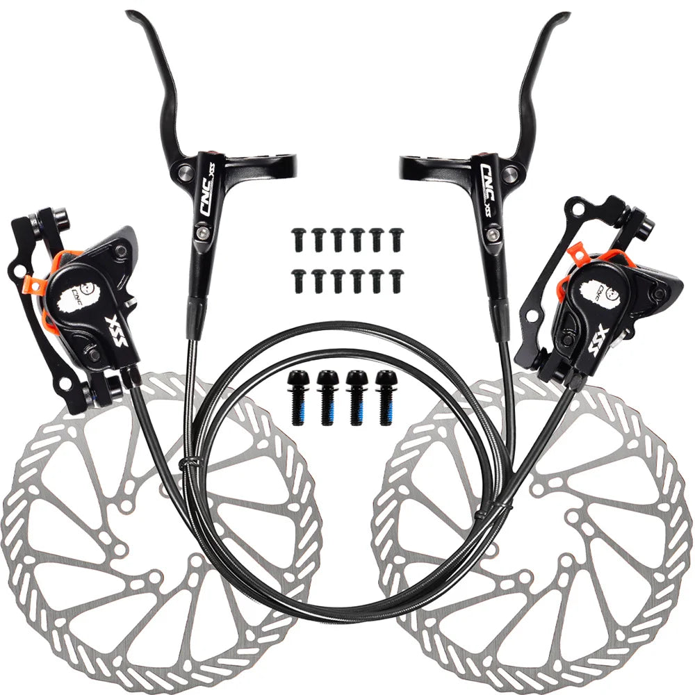 CNC XS990 Hydraulic MTB Disc Brake Set — Calipers, Levers & Rotors for Mountain Bikes