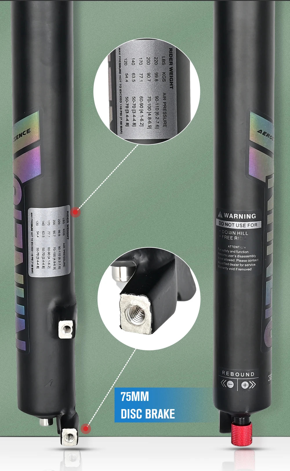 NANLIO X7 MTB Air Suspension Fork — Up to 140mm Travel