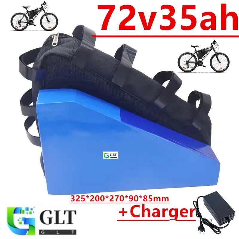 72V 35Ah Triangle Battery with 20S BMS for 750W–5000W