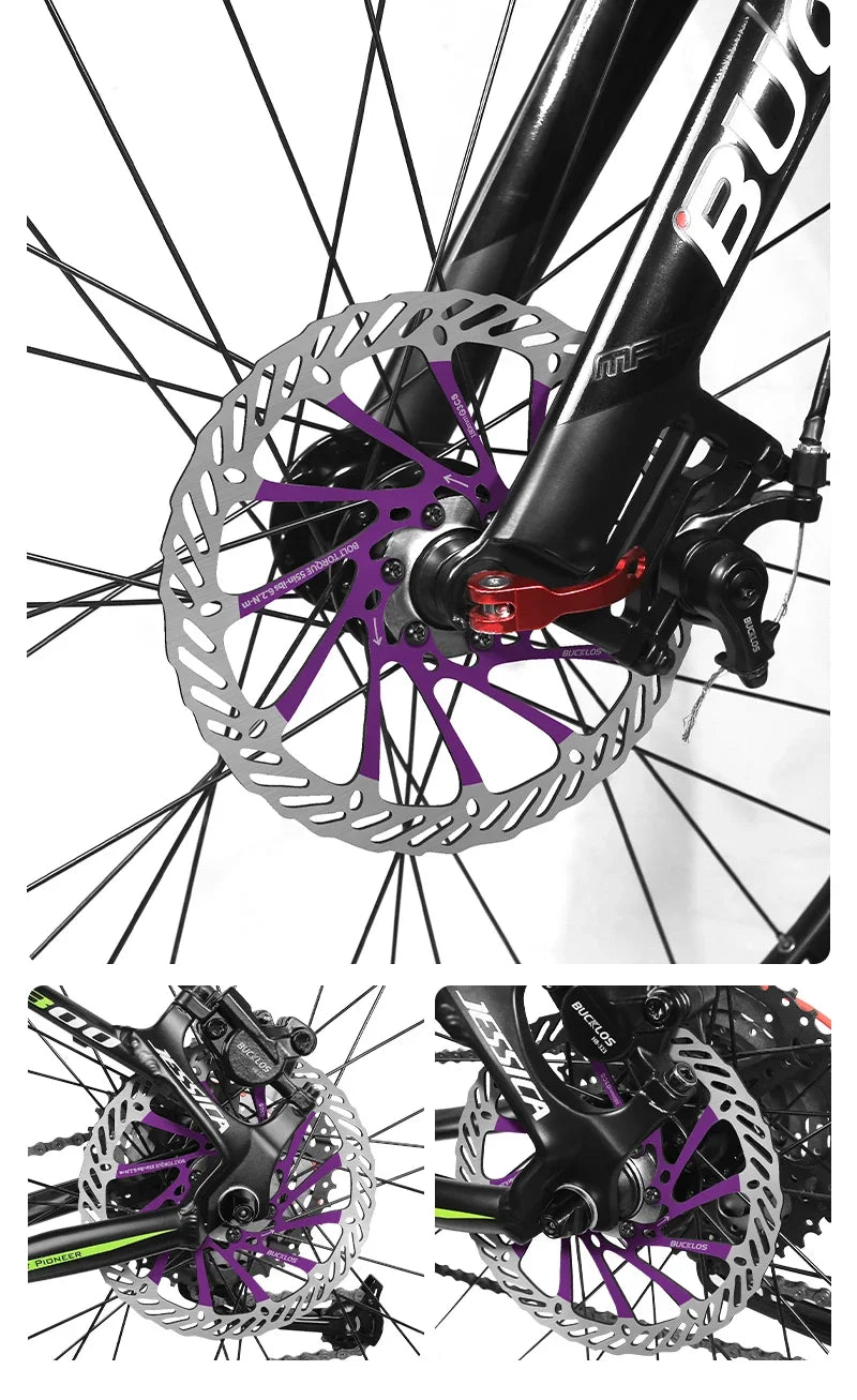 BUCKLOS Ultralight MTB Hydraulic Disc Brake Rotor — 160/180/203mm with 6 Bolts