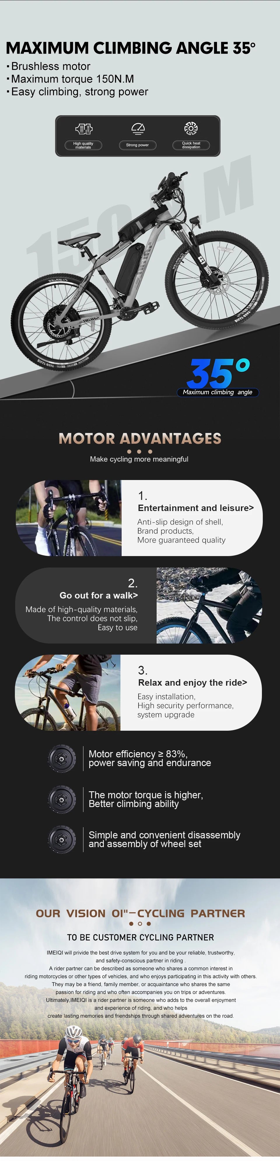 72V 5000W Rear Hub Motor E-Bike Conversion Kit (20"-29")