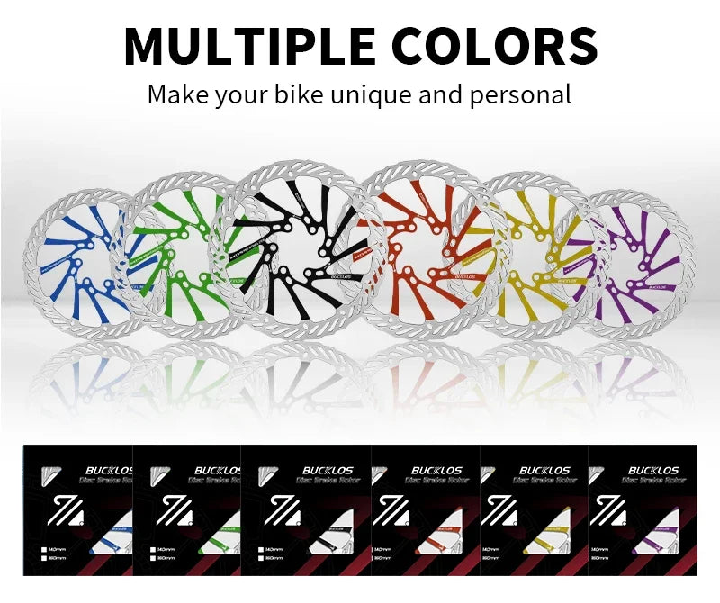 BUCKLOS Ultralight MTB Hydraulic Disc Brake Rotor — 160/180/203mm with 6 Bolts