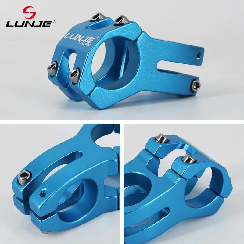 LUNJE MTB Short Handlebar Stem — 45mm, Fits 25.4mm & 31.8mm Handlebars