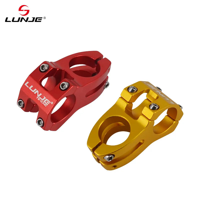 LUNJE MTB Short Handlebar Stem — 45mm, Fits 25.4mm & 31.8mm Handlebars