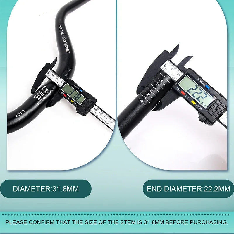 BUCKLOS MTB Riser Handlebar 31.8mm, 720/780mm, 30-120mm Rise, Aluminum Alloy
