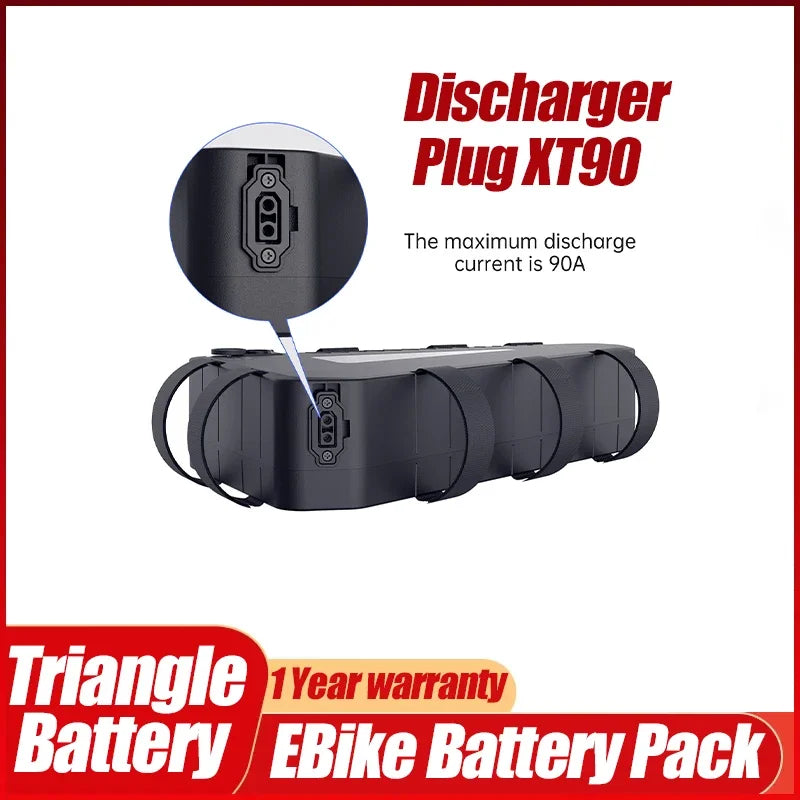 48v 52v 72v Triangle EBike battery 30ah 40ah 50ah 60ah lithium battery 2000w 3000w