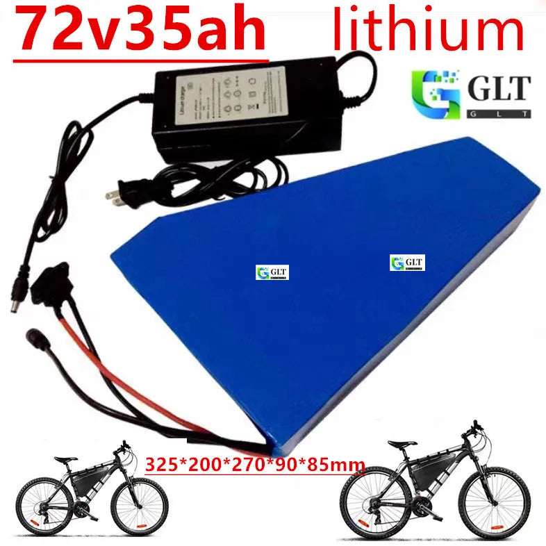 72V 35Ah Triangle Battery with 20S BMS for 750W–5000W