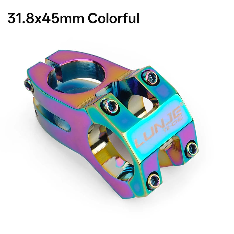 LUNJE MTB Short Handlebar Stem — 45mm, Fits 25.4mm & 31.8mm Handlebars