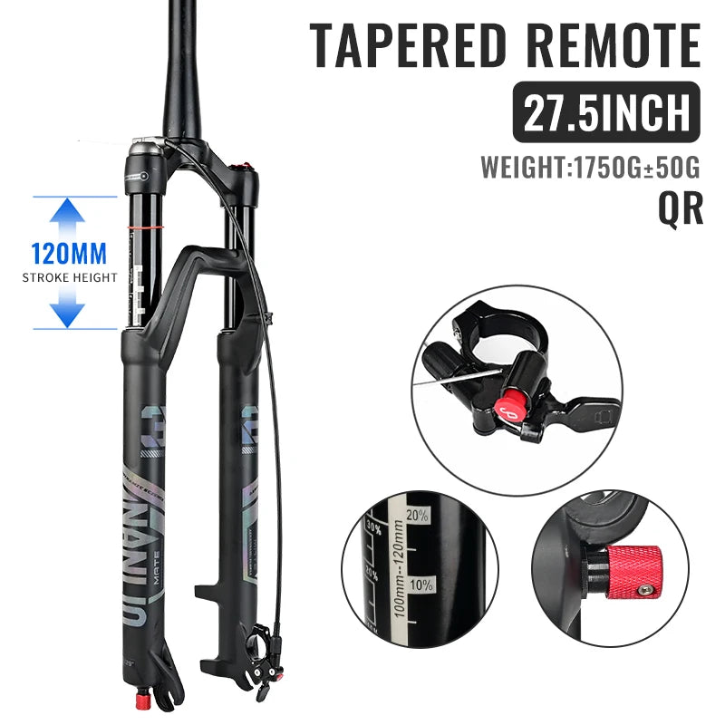 NANLIO X7 MTB Air Suspension Fork — Up to 140mm Travel