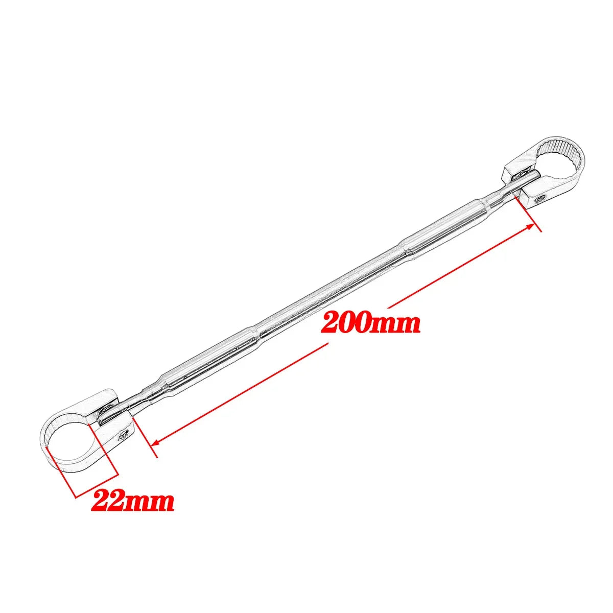 22mm Alloy Aluminum Motorcycle Handlebar Brace Crossbar — Reinforced Clamp for Strength and Balance