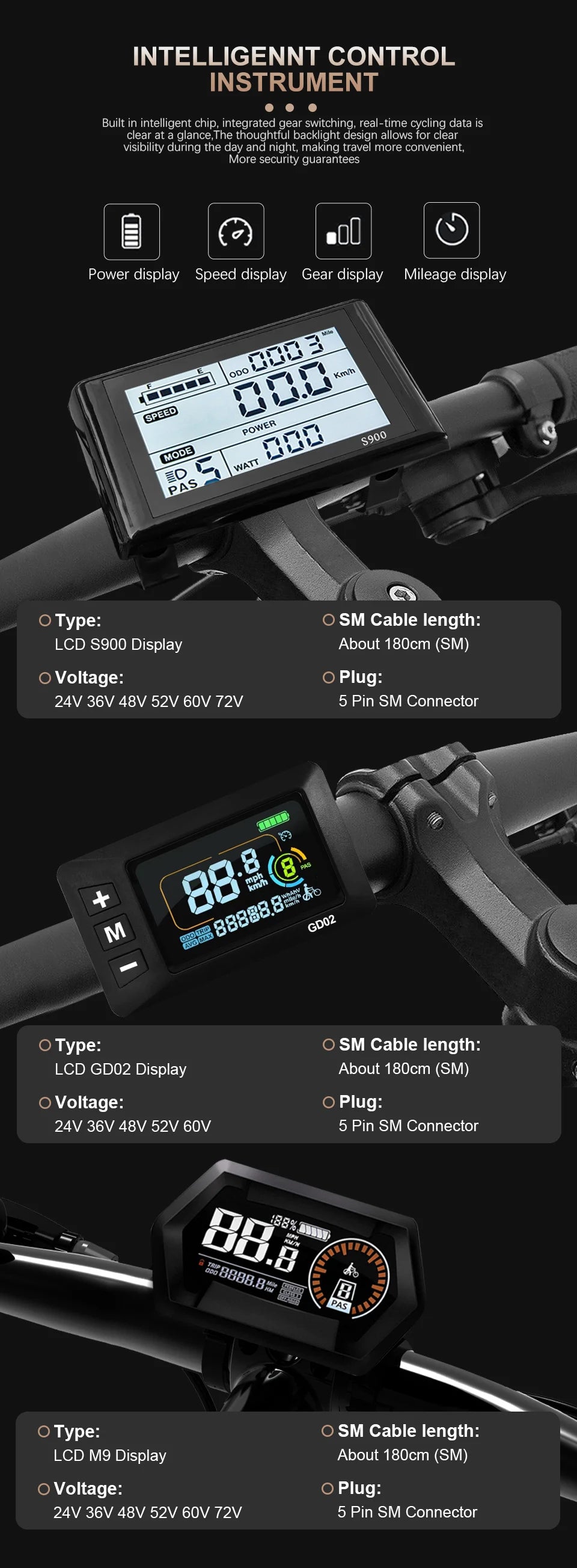 52V 2000W Rear Hub Motor E-Bike Conversion Kit (20"-29")