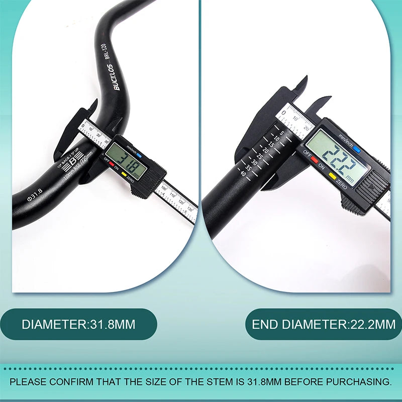 BUCKLOS MTB Riser Handlebar 31.8mm, 720/780mm, 30-120mm Rise, Aluminum Alloy