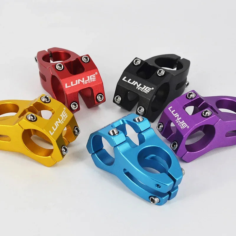 LUNJE MTB Short Handlebar Stem — 45mm, Fits 25.4mm & 31.8mm Handlebars