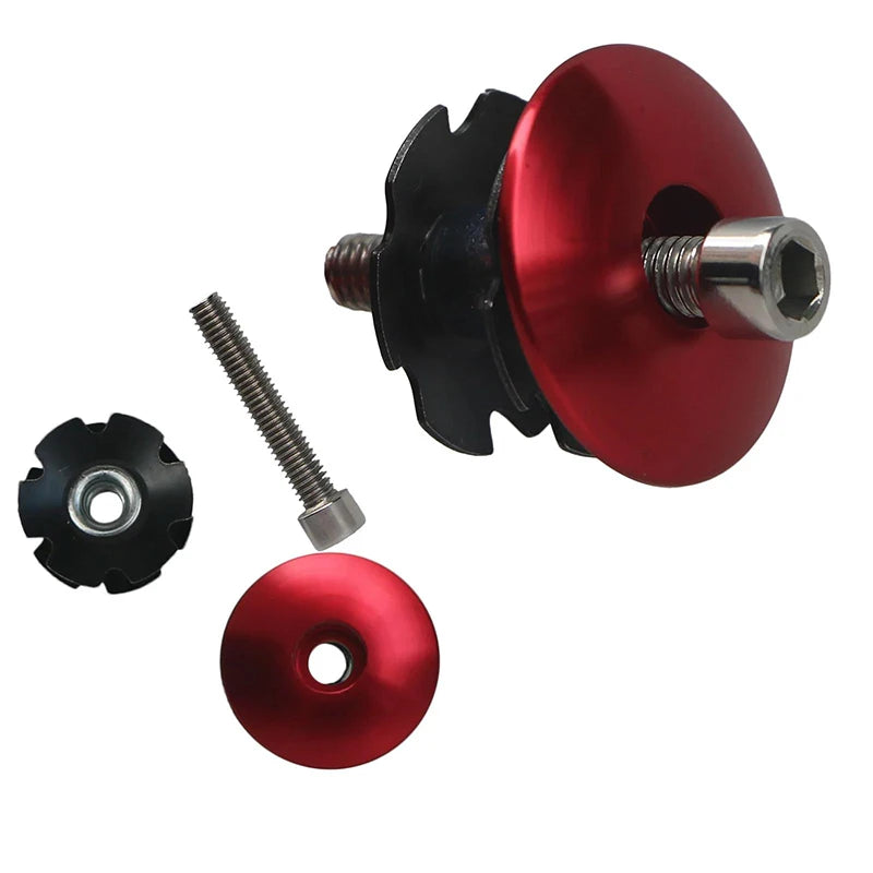 Bike Headset Stem Cap Set with Screw Bolt & Star Nut (1-1/8" 28.6mm)