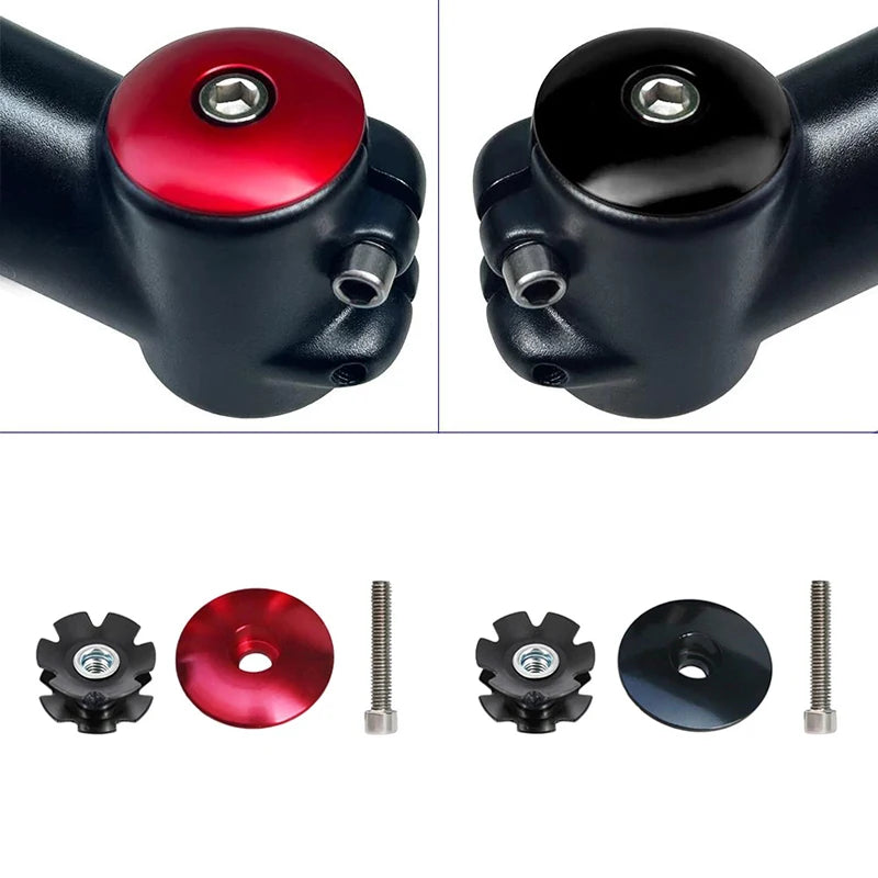 Bike Headset Stem Cap Set with Screw Bolt & Star Nut (1-1/8" 28.6mm)