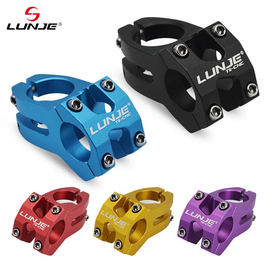 LUNJE MTB Short Handlebar Stem — 45mm, Fits 25.4mm & 31.8mm Handlebars