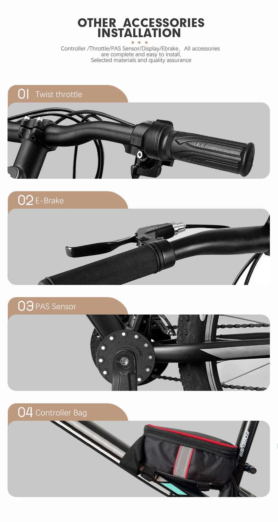 72V 5000W Rear Hub Motor E-Bike Conversion Kit (20"-29")