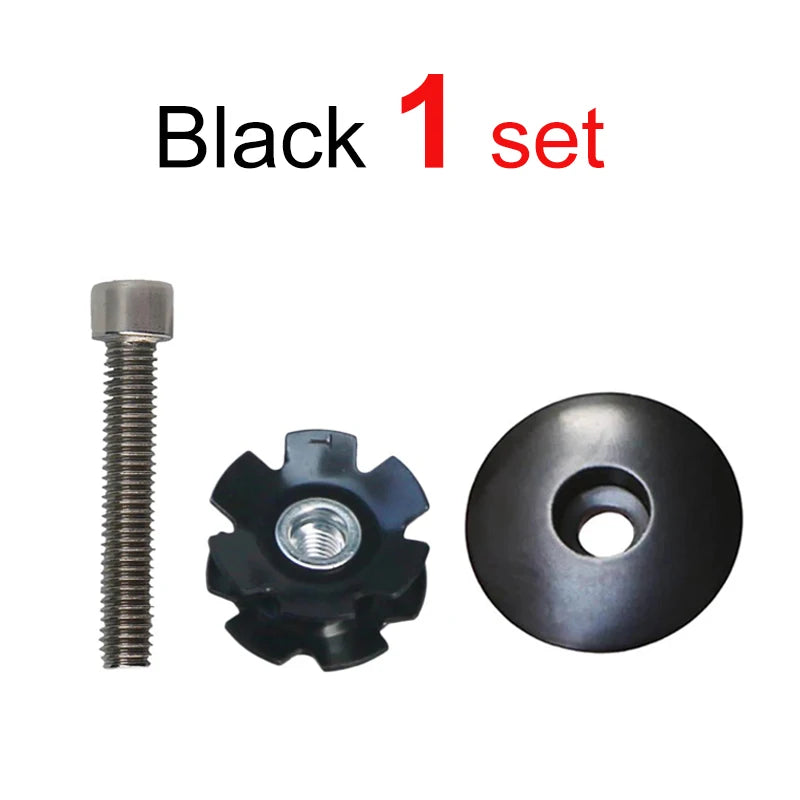 Bike Headset Stem Cap Set with Screw Bolt & Star Nut (1-1/8" 28.6mm)