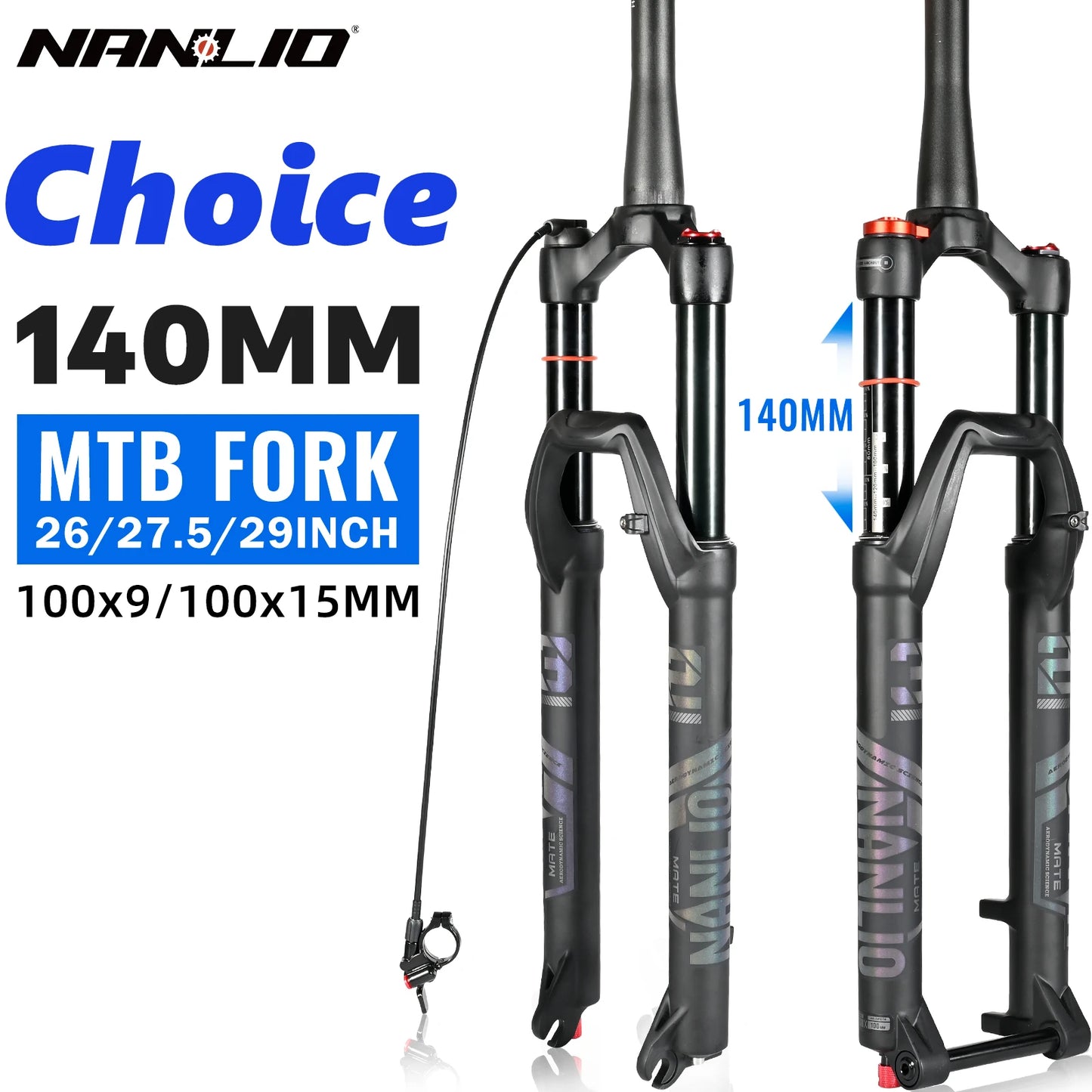 NANLIO X7 MTB Air Suspension Fork — Up to 140mm Travel