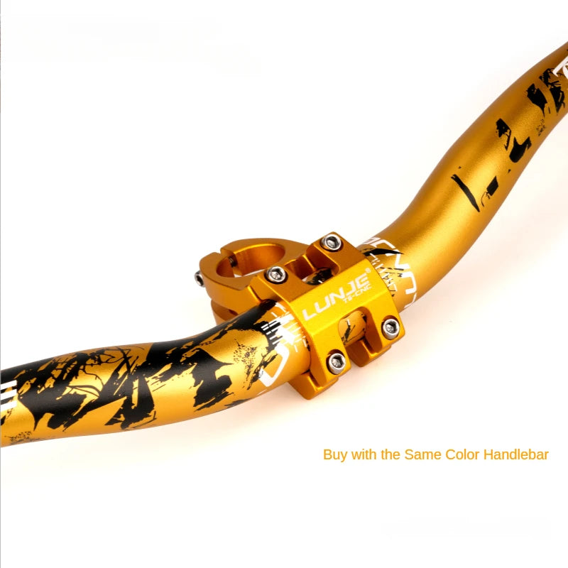 LUNJE MTB Short Handlebar Stem — 45mm, Fits 25.4mm & 31.8mm Handlebars