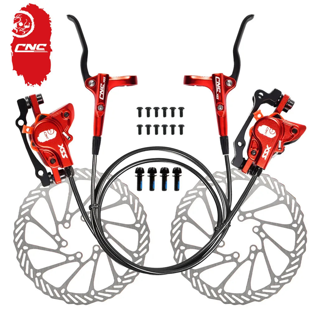 CNC XS990 Hydraulic MTB Disc Brake Set — Calipers, Levers & Rotors for Mountain Bikes