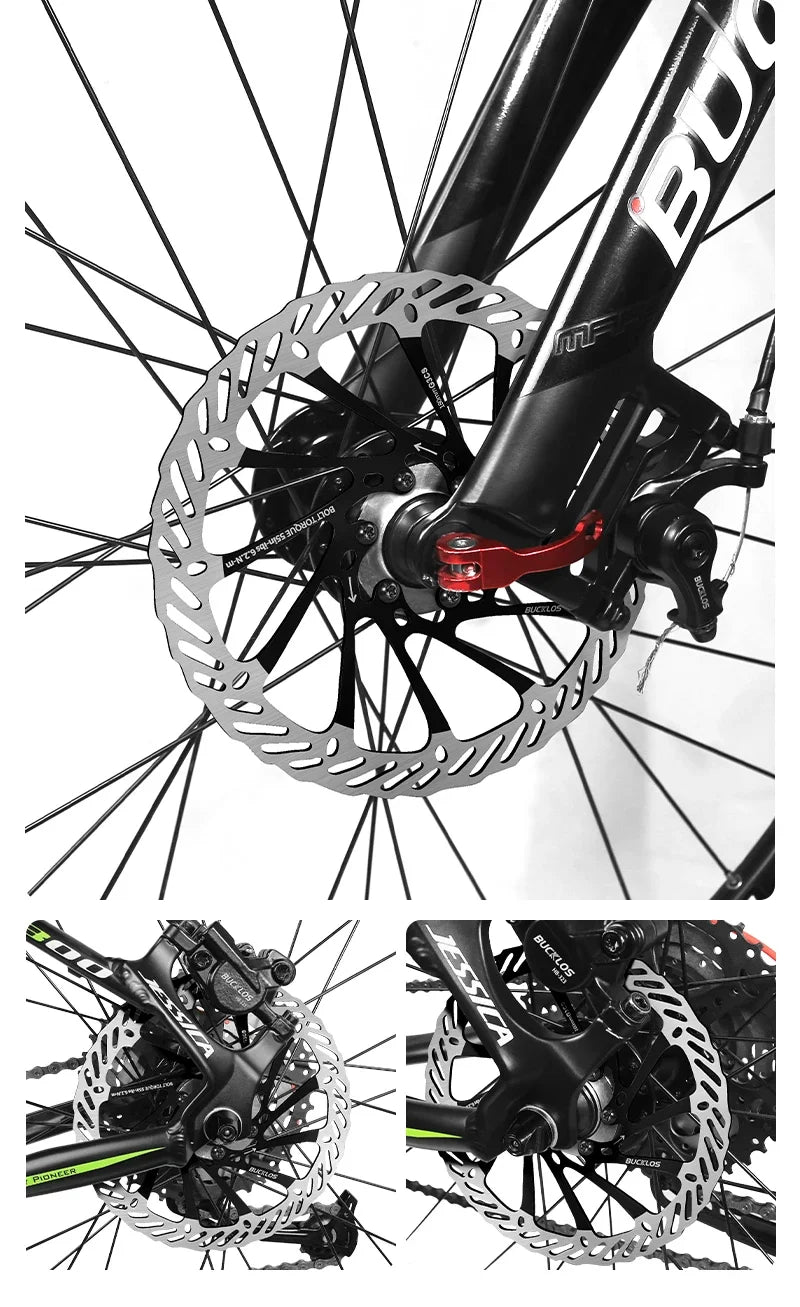 BUCKLOS Ultralight MTB Hydraulic Disc Brake Rotor — 160/180/203mm with 6 Bolts