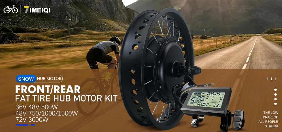 72V 5000W Rear Hub Motor E-Bike Conversion Kit (20"-29")