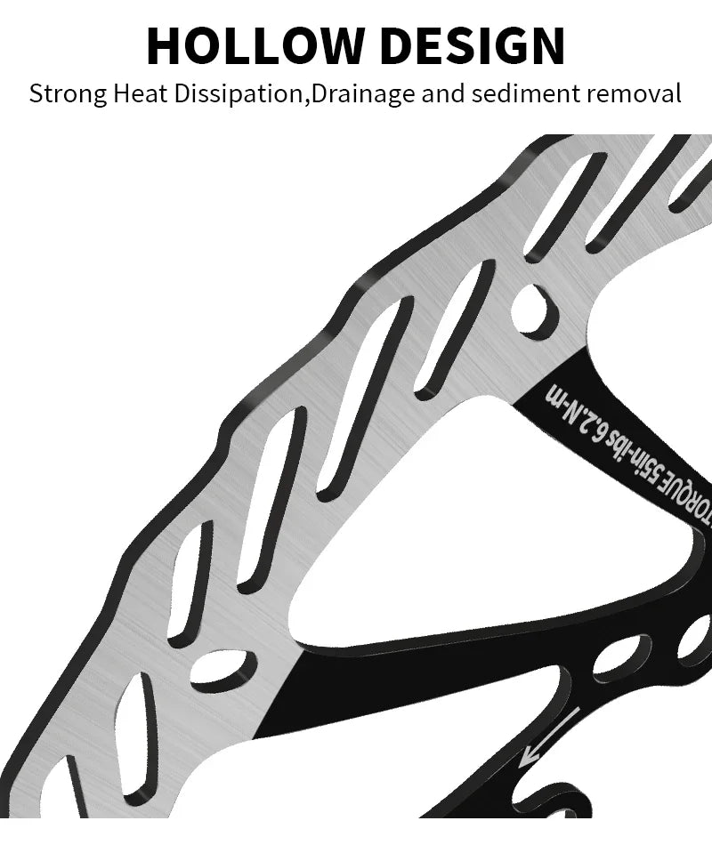 BUCKLOS Ultralight MTB Hydraulic Disc Brake Rotor — 160/180/203mm with 6 Bolts