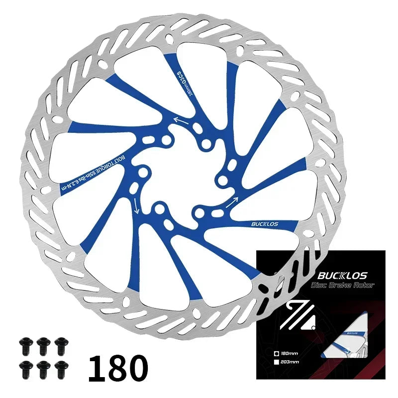 BUCKLOS Ultralight MTB Hydraulic Disc Brake Rotor — 160/180/203mm with 6 Bolts