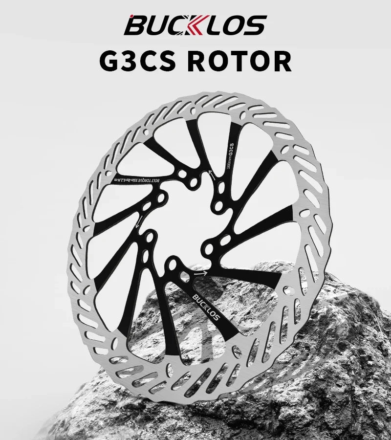 BUCKLOS Ultralight MTB Hydraulic Disc Brake Rotor — 160/180/203mm with 6 Bolts