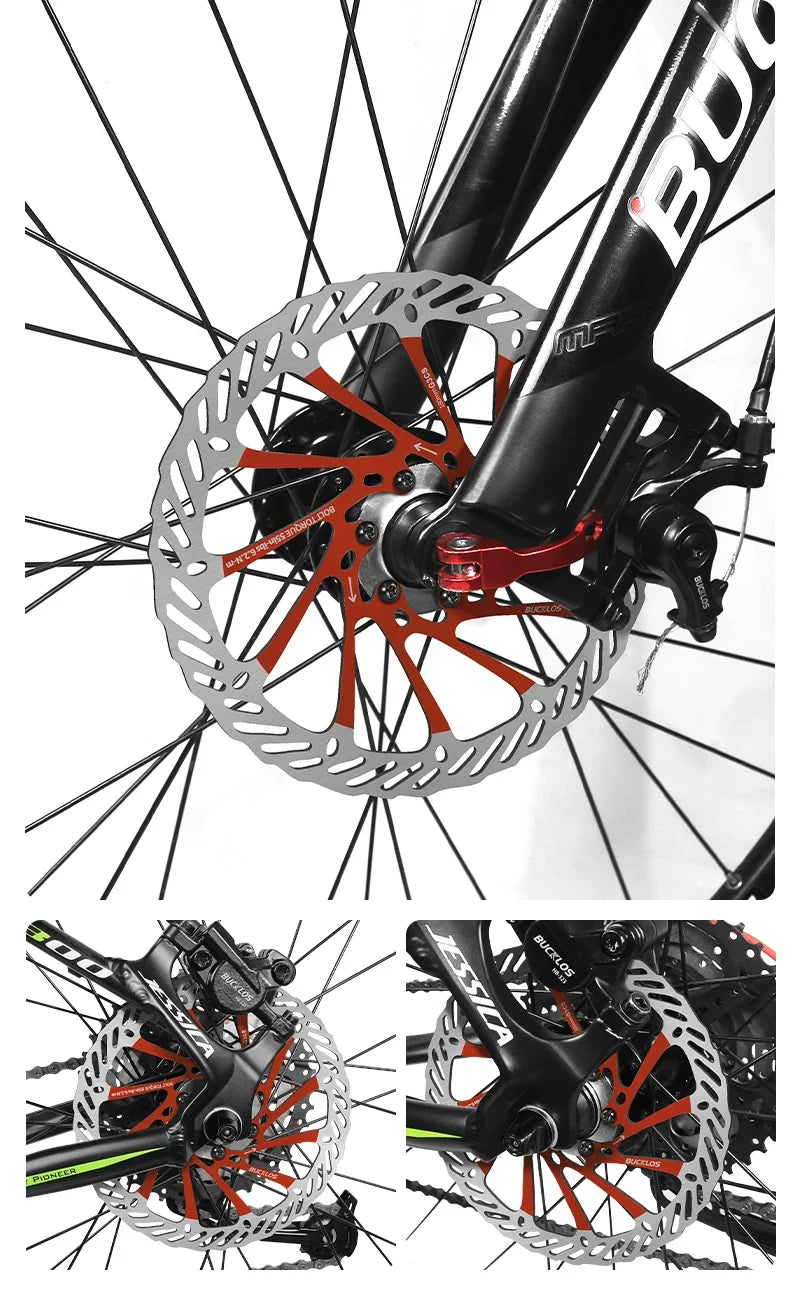 BUCKLOS Ultralight MTB Hydraulic Disc Brake Rotor — 160/180/203mm with 6 Bolts